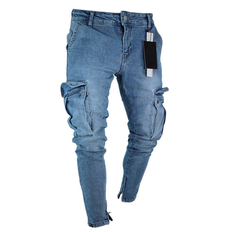 Mens Jeans Denim Pocket Pants Summer Autumn Thin Slim Regular Fit Straight Jeans Elasticity Stretchy Male zipper trousers 1 Mens Jeans Denim Pocket Pants Summer Autumn Thin Slim Regular Fit Straight Jeans Elasticity Stretchy Male zipper trousers 1