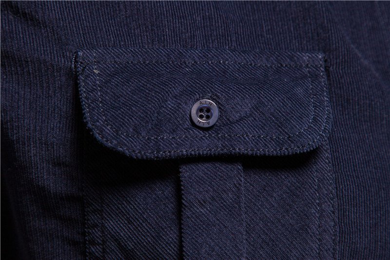 2021 New Single Breasted 100% Cotton Men's Shirt Business Casual Fashion Solid Color Corduroy Men Shirts Autumn Slim Shirt Men 5 2021 New Single Breasted 100% Cotton Men's Shirt Business Casual Fashion Solid Color Corduroy Men Shirts Autumn Slim Shirt Men 5