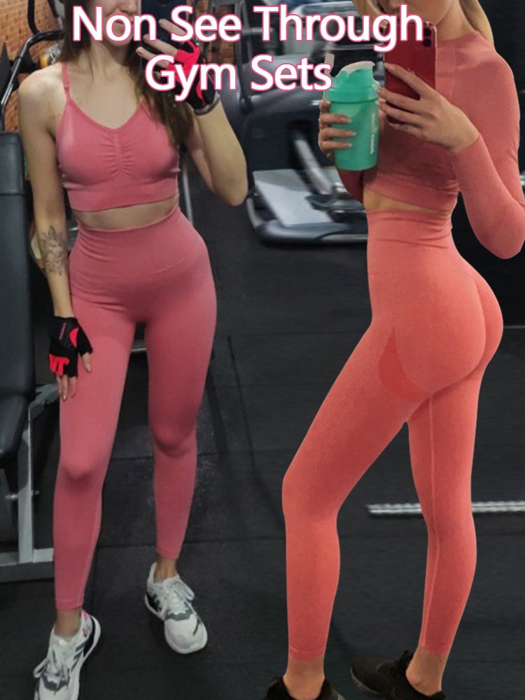 Women's Sets Skinny Tracksuit Breathable Bra Long Sleeve Top Seamless Outfits High Waist Push Up Leggings Gym Clothes Sport Suit 3 Women's Sets Skinny Tracksuit Breathable Bra Long Sleeve Top Seamless Outfits High Waist Push Up Leggings Gym Clothes Sport Suit 3