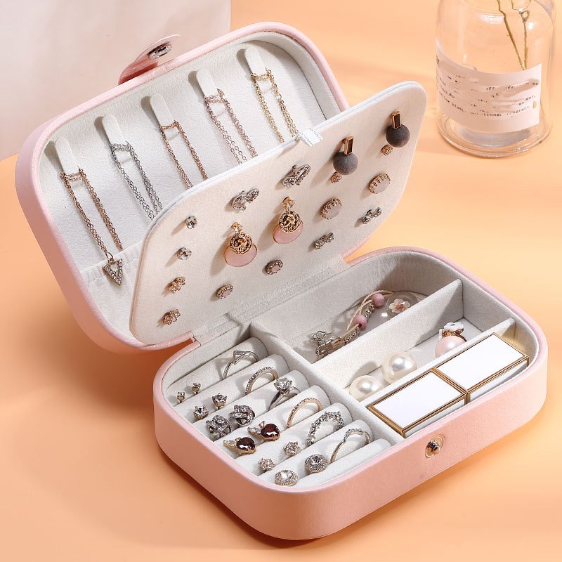 2022 Portable Jewelry Box Jewelry Organizer Display Travel Jewelry Case Boxes Button Leather Storage Zipper Jewelers Joyero 4 2022 Portable Jewelry Box Jewelry Organizer Display Travel Jewelry Case Boxes Button Leather Storage Zipper Jewelers Joyero 4