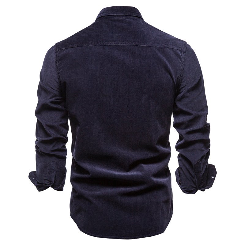 2021 New Single Breasted 100% Cotton Men's Shirt Business Casual Fashion Solid Color Corduroy Men Shirts Autumn Slim Shirt Men 3 2021 New Single Breasted 100% Cotton Men's Shirt Business Casual Fashion Solid Color Corduroy Men Shirts Autumn Slim Shirt Men 3